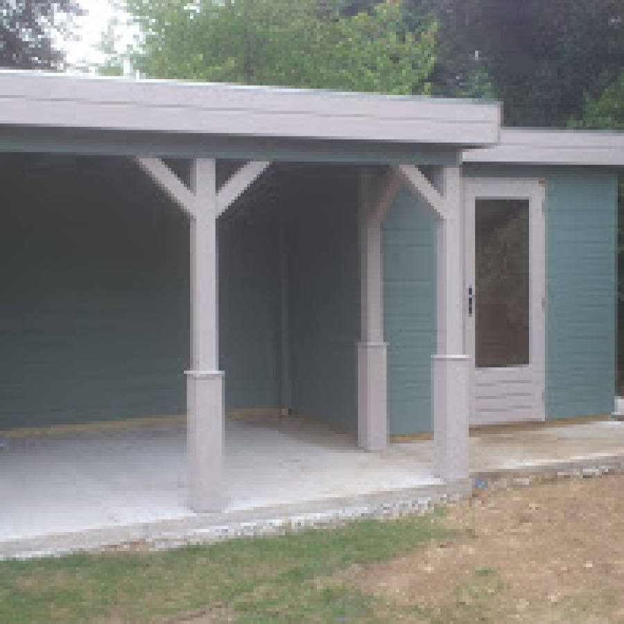 Garden office & pool house painted